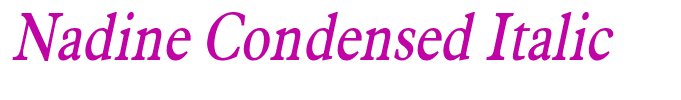 Nadine Condensed Italic